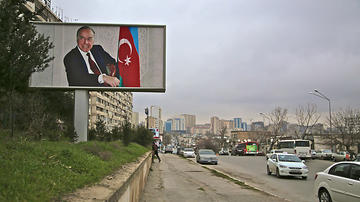 A giant poster of Heydar Aliyev, father of the current President