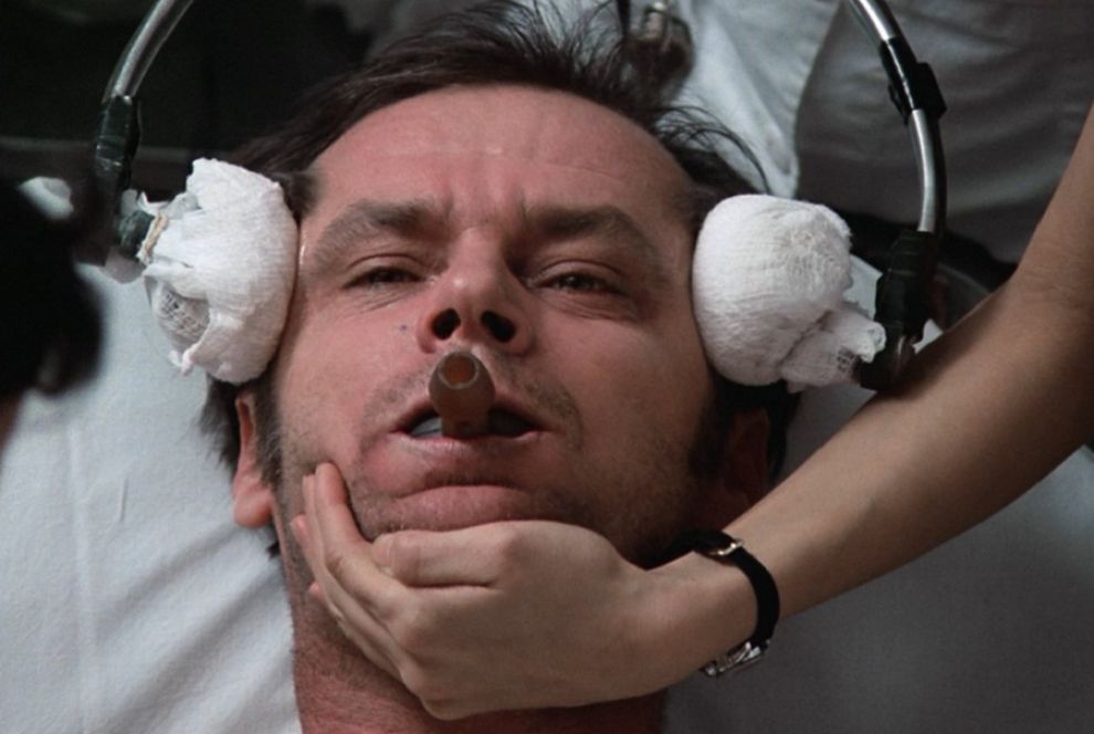 Jack Nicholson in una scena del film di Forman Jack Nicholson in una scena del film di Forman