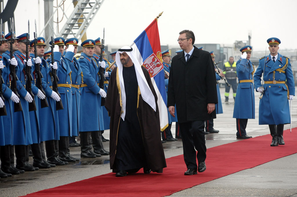 Lo sceicco Bin Zayed con Aleksandar Vučić