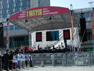 Il palco in piazza Taksim