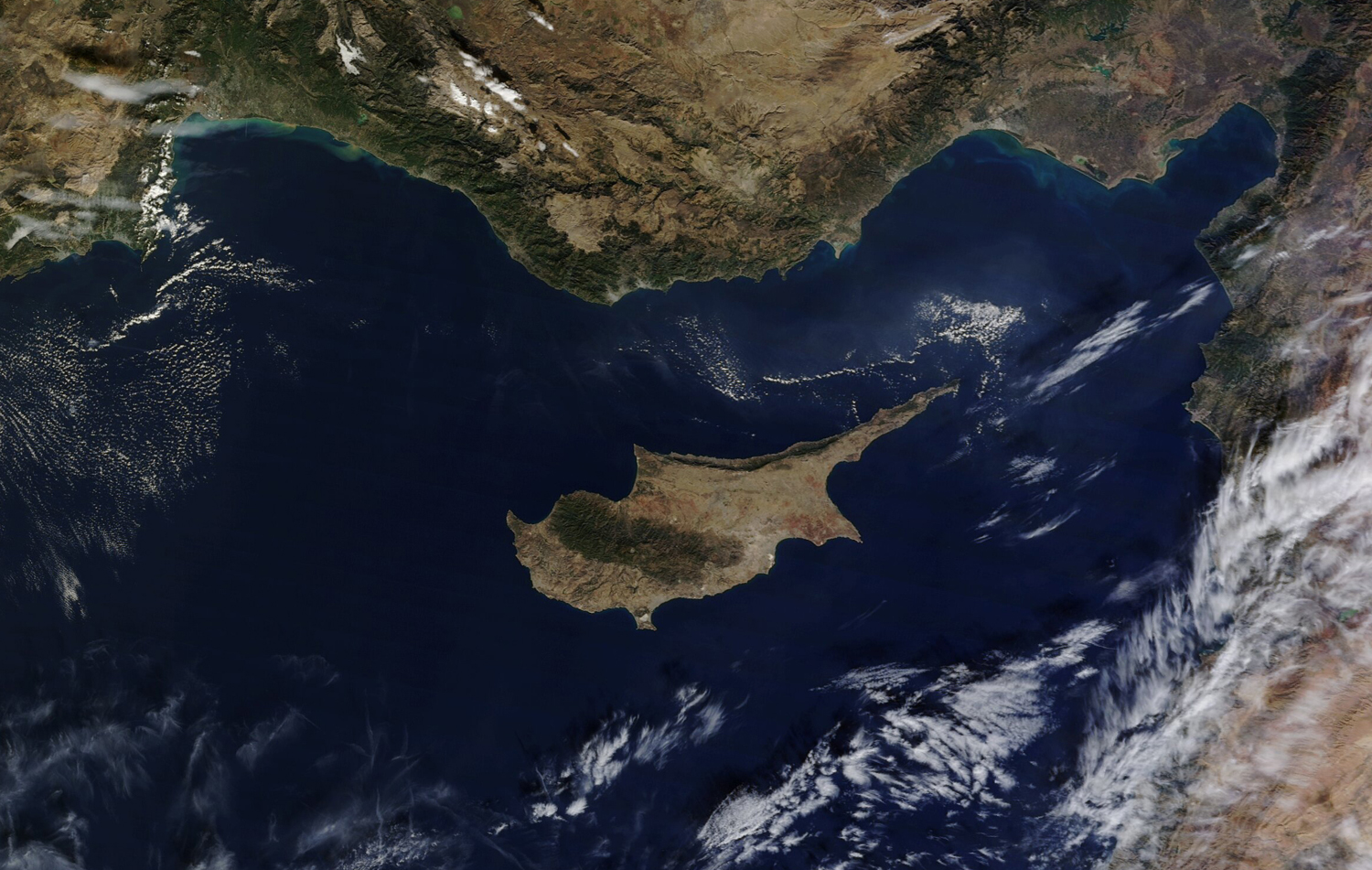 Cipro vista dal satellite