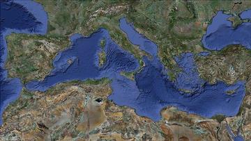 Mediterraneo, dal satellite