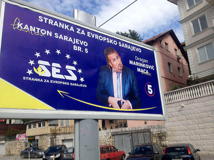 Manifesto del Partito per Sarajevo europea (foto A. Rossini)