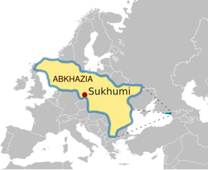 Map Abkhazia Europe