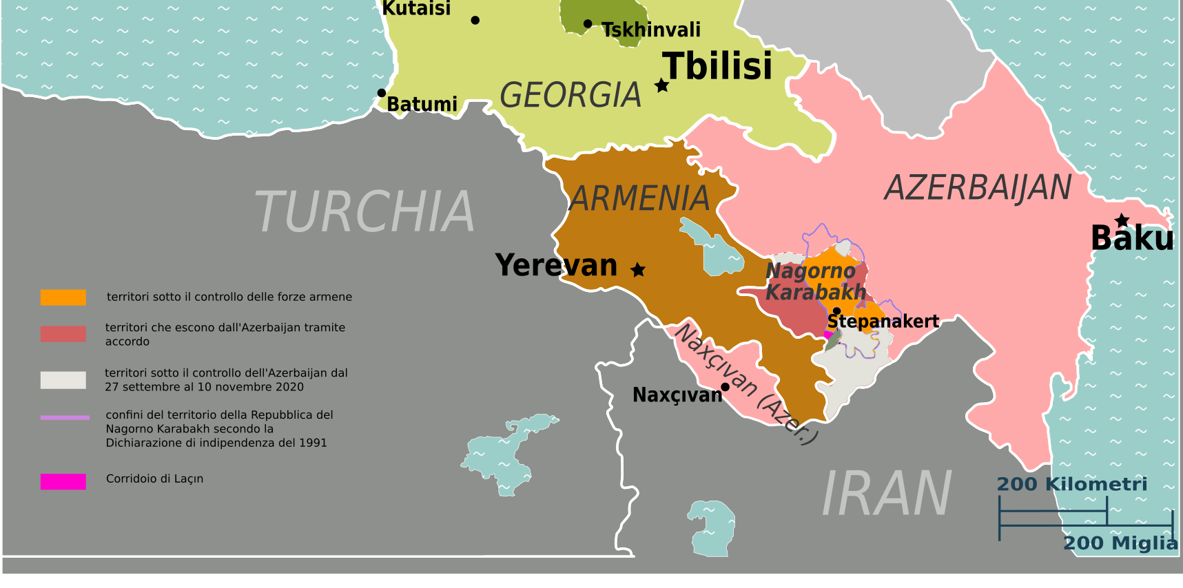 mappa Nagorno Karabakh