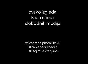 Serbia, campagna stop al buio mediatico