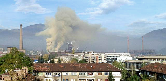 L'incidente di domenica 4 novembre a Zenica (foto Zenicablog)