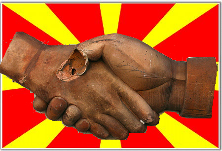 Macedonia, handshakes