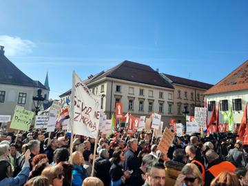 Manifestazione dell'opposizione, Zagabria 2024 - Foto G. Vale