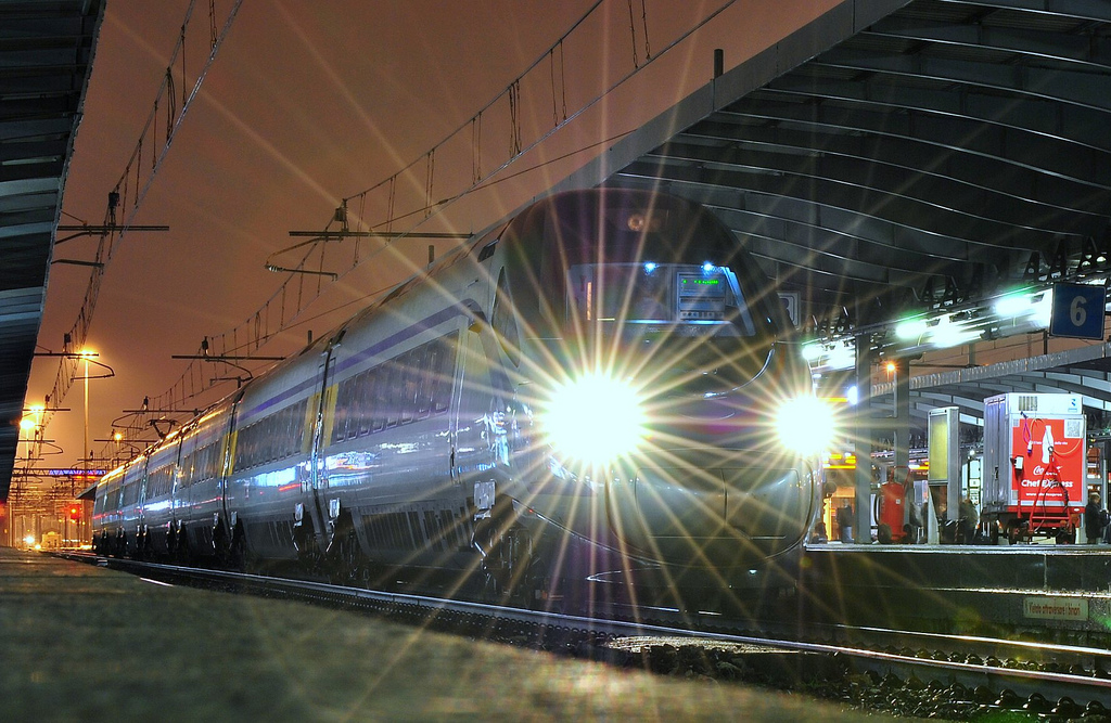 Un treno in partenza da Mestre