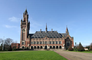 La sede della Corte internazionale di giustizia dell'Onu, a L'Aja, nei Paesi Bassi