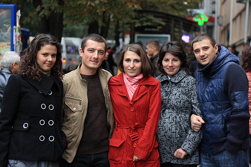 Un gruppo di giovani moldavi