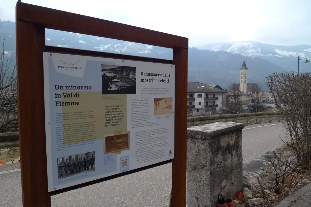 Ziano di Fiemme, panel of the Open Air Museum - photo by Marco Abram