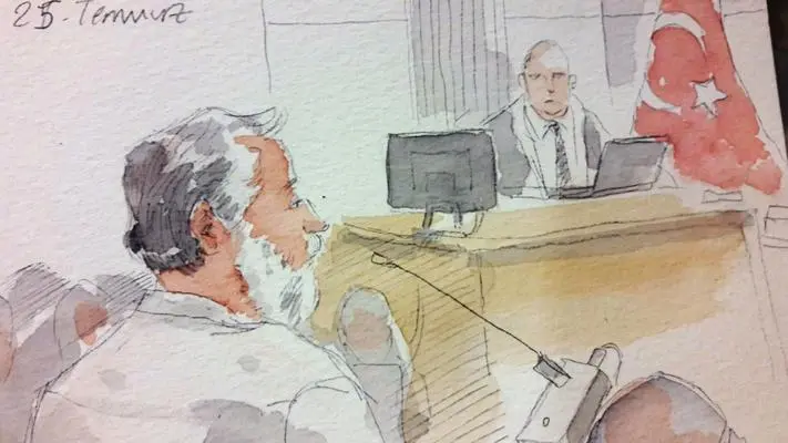 Drawings made in court during the trial © Murat Başol