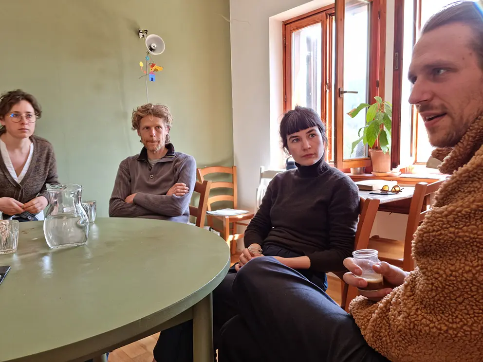 Da sinistra Dora Ciccone, Valerio Bergnach, Vida Rucli e Aljaž Škrlep © Antonio Senter/OBCT Da sinistra Dora Ciccone, Valerio Bergnach, Vida Rucli e Aljaž Škrlep © Antonio Senter/OBCT