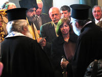 Fedeli nel monastero ortodosso di Halki