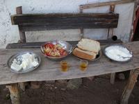 Panchina con formaggi