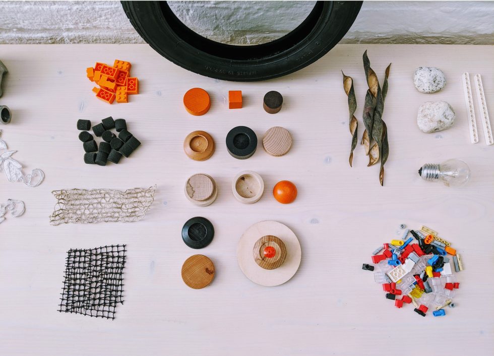 I materiali utilizzati nel workshop "Biciclette Fantastiche" - © Remida