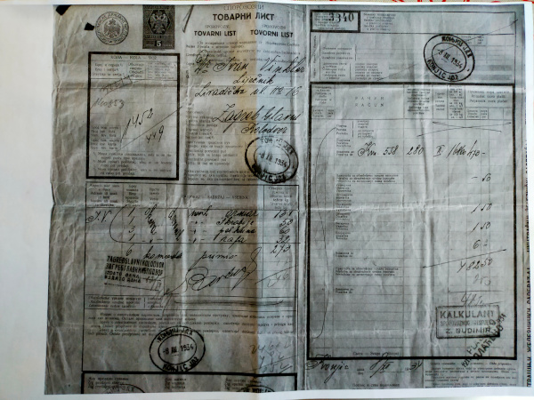 La bolla di trasporto della "Stanza bosniaca"