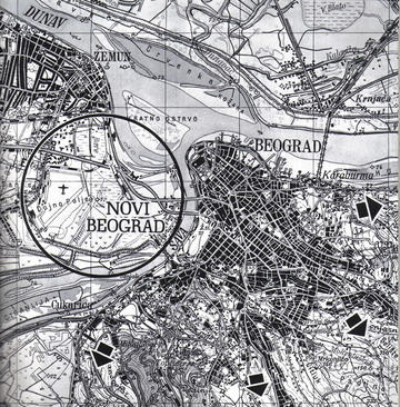 Mappa di Novi Beograd nel 1961 Mappa di Novi Beograd nel 1961