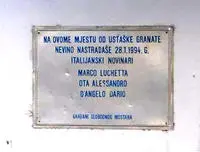 Mostar, targa in memoria dei tre inviati Rai (Giacomo Scattolini - ImmaginidiFuoco)