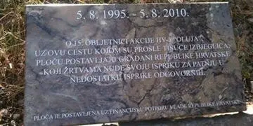 Targa in memoria delle vittime civili Oluja
