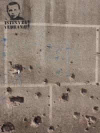 Un graffito per Vedran Puljić (Foto Michele Biava)