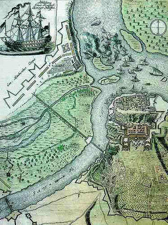 Un'antica mappa di Belgrado