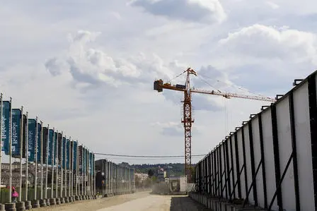 A construction site of "Beograd na vodi" A construction site of "Beograd na vodi"