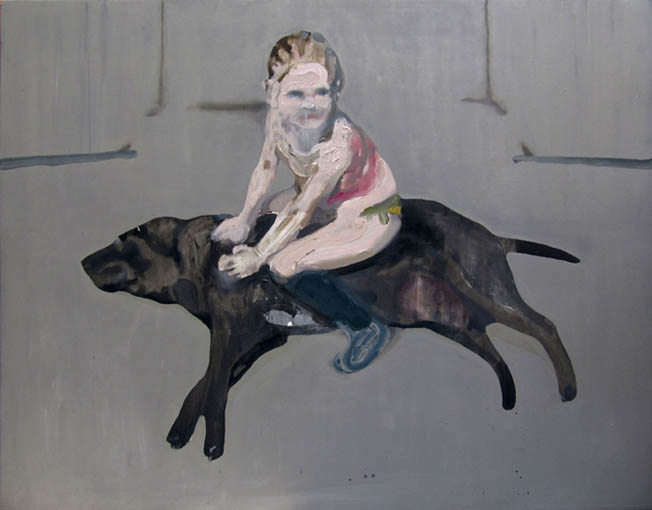 Senza-titolo-2010-acrilico-e-olio-su-teal-140×110-1