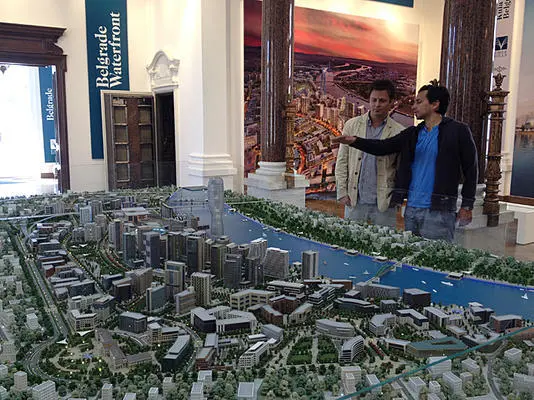 The model of "Beograd na vodi" (Photo G. Vale) The model of "Beograd na vodi" (Photo G. Vale)