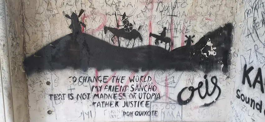 Graffito alla Villa Mussolini, Rodi, Grecia - Foto F. Fiori