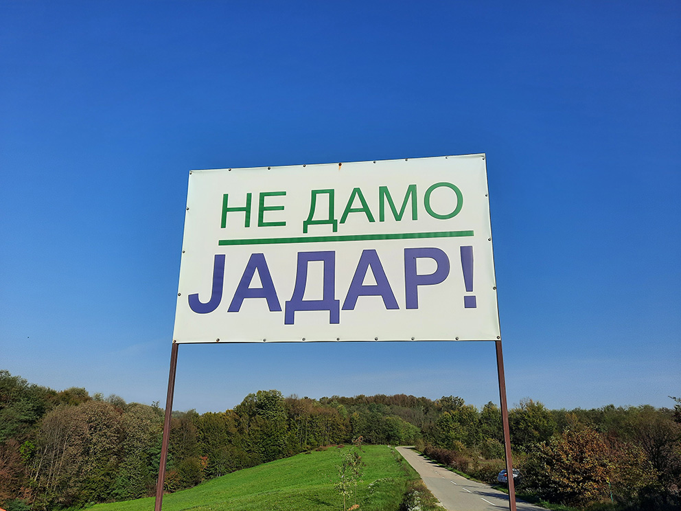 "Non diamo Jadar" (foto G. Vale) "Non diamo Jadar" (foto G. Vale)