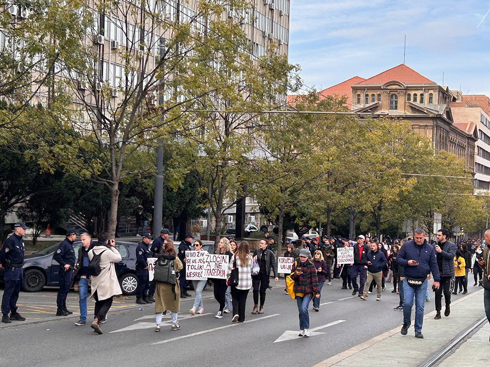 During the protests on Sunday 3 November - Photo M. Moratti