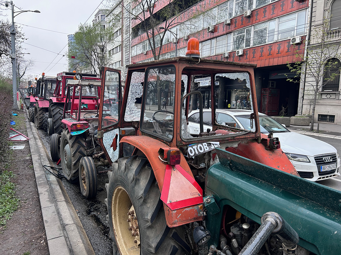 During the protests of March 15, 2025 in Belgrade (photo M. Moratti)