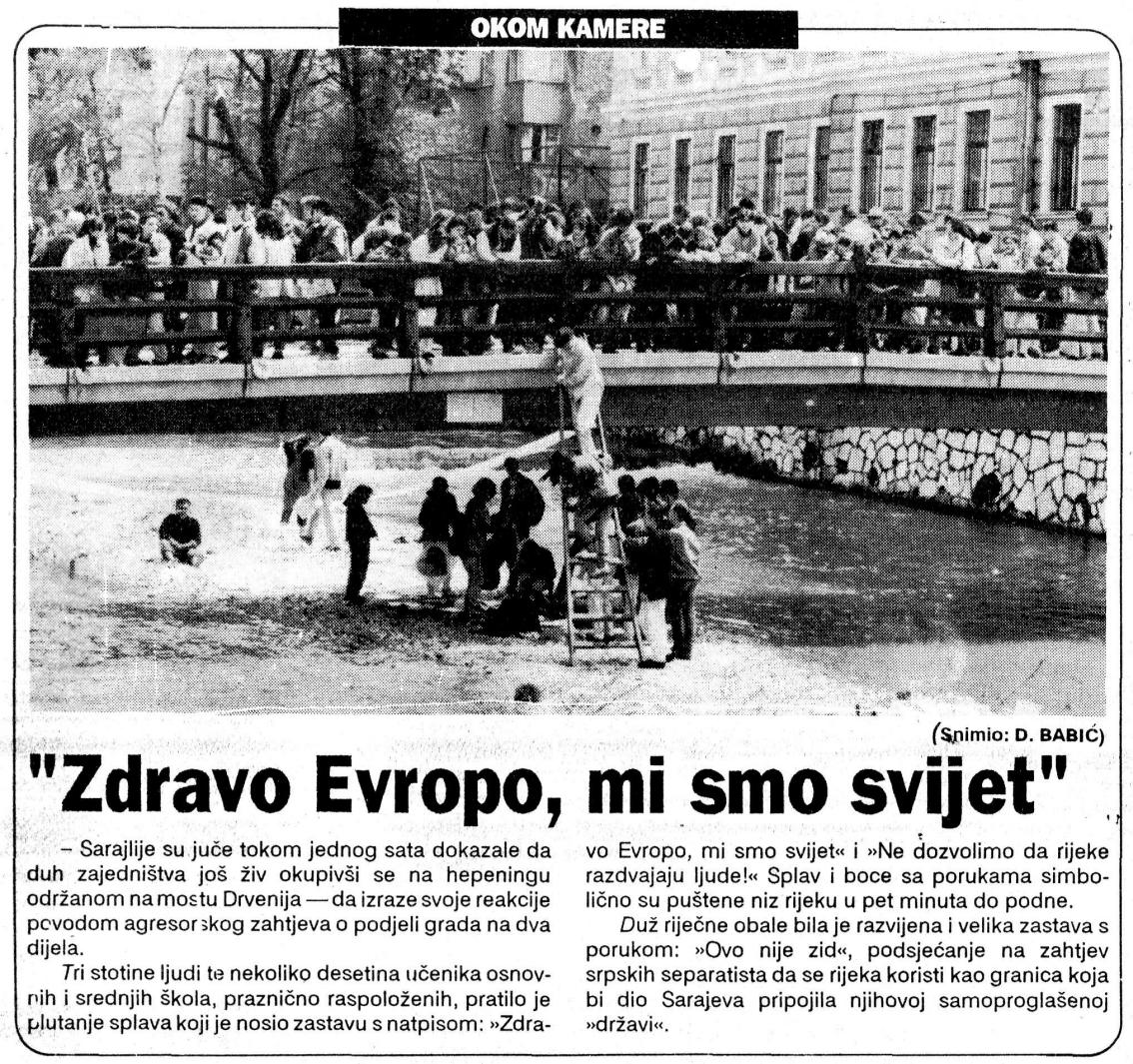 Akcija "Hello Europe! Mi smo svijet!" i "WARum?" Sarajevo august 1994 - Oslobođenje Akcija "Hello Europe! Mi smo svijet!" i "WARum?" Sarajevo august 1994 - Oslobođenje