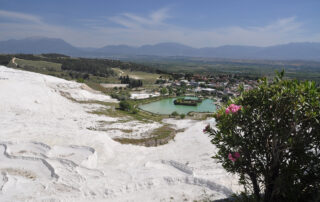 Panoramica di Pamukkale dall'alto