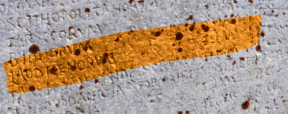 La menzione della 'Laodicenorum Telam', del tessuto dei Laodicei, nell'iscrizione di Çavdarhisar  - Foto F. Polacco