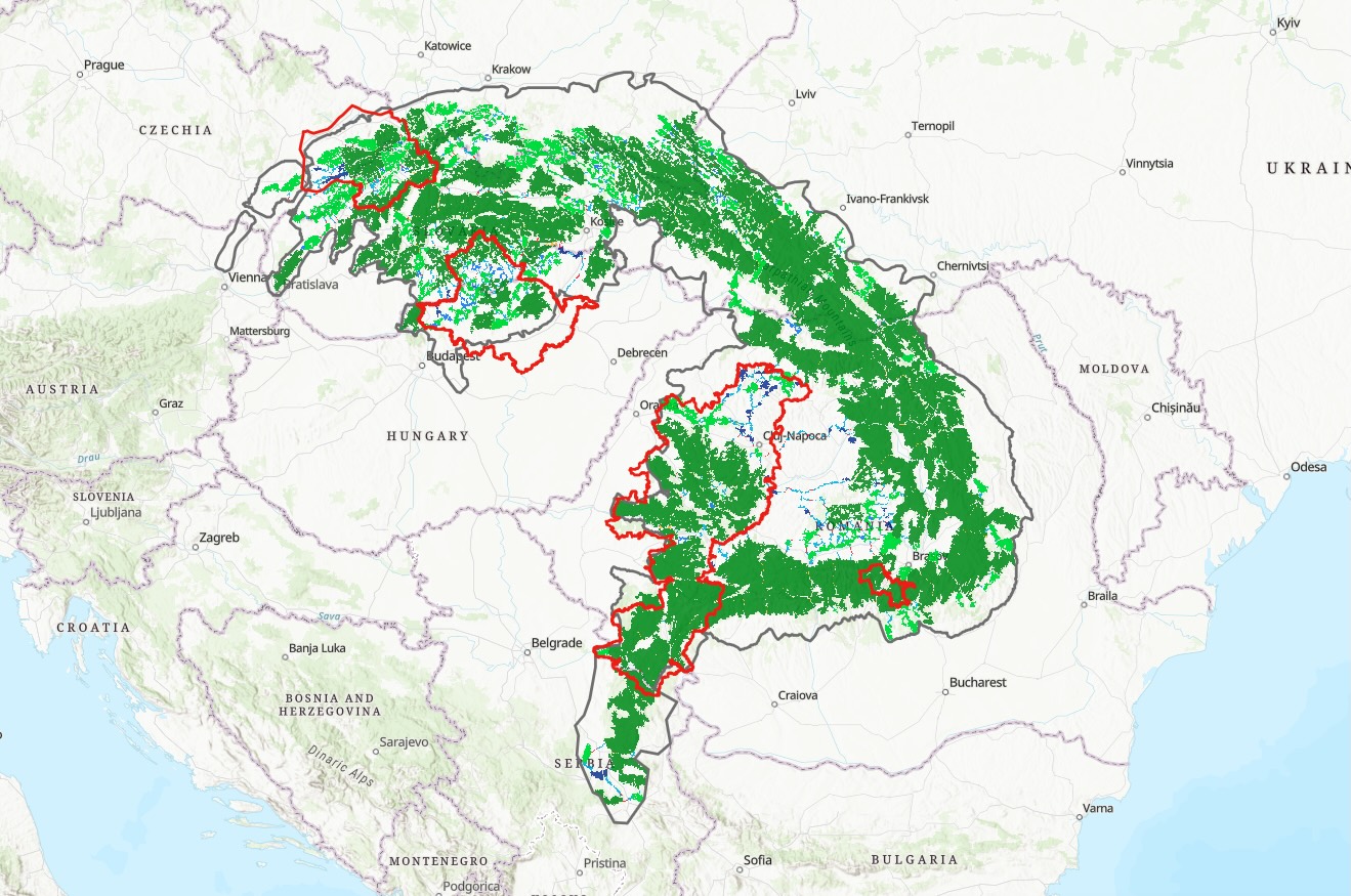 Mappa dei Corridoi ecologici - ConnectGREEN Mappa dei Corridoi ecologici - ConnectGREEN