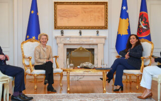 La Presidente della Commissione Europea Ursula von der Leyen e la Presidente del Kosovo Vjosa Osmani @ Unione Europea
