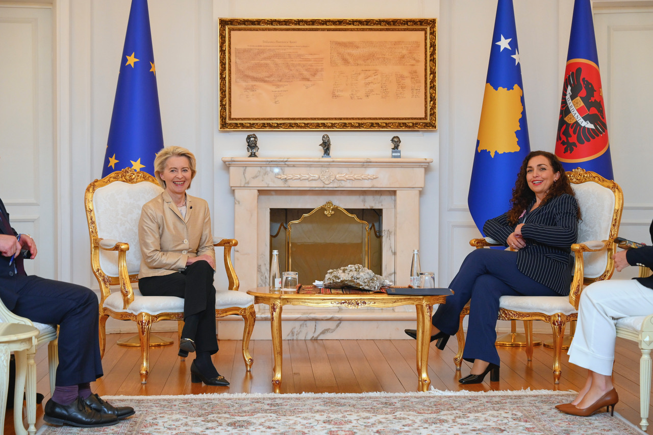 La Presidente della Commissione Europea Ursula von der Leyen e la Presidente del Kosovo Vjosa Osmani @ Unione Europea