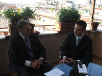 Intervista al presidente della Repubblica ad interim della Moldavia, Mihai Ghimpu, in visita in Italia