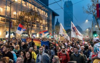 Belgrado durante le proteste di piazza © Dejan82/Shutterstock