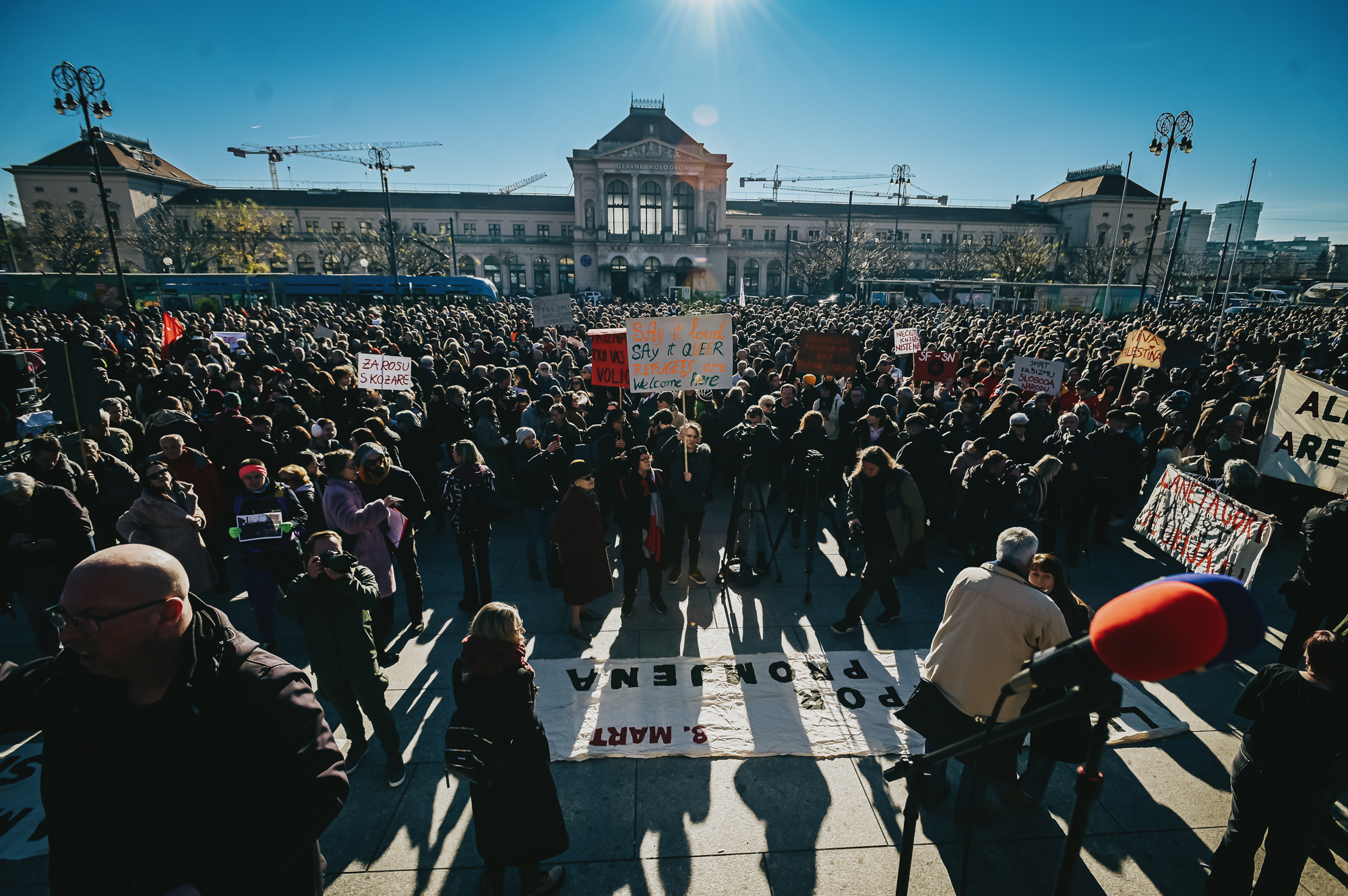 La manifestazione antifascista del 30 novembre 2025 a Zagabria © Sanja Matić / Za Hrvatsku slobode