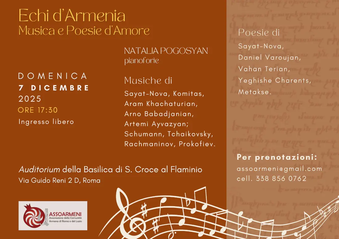 Locandina dell'evento Echi d’Armenia