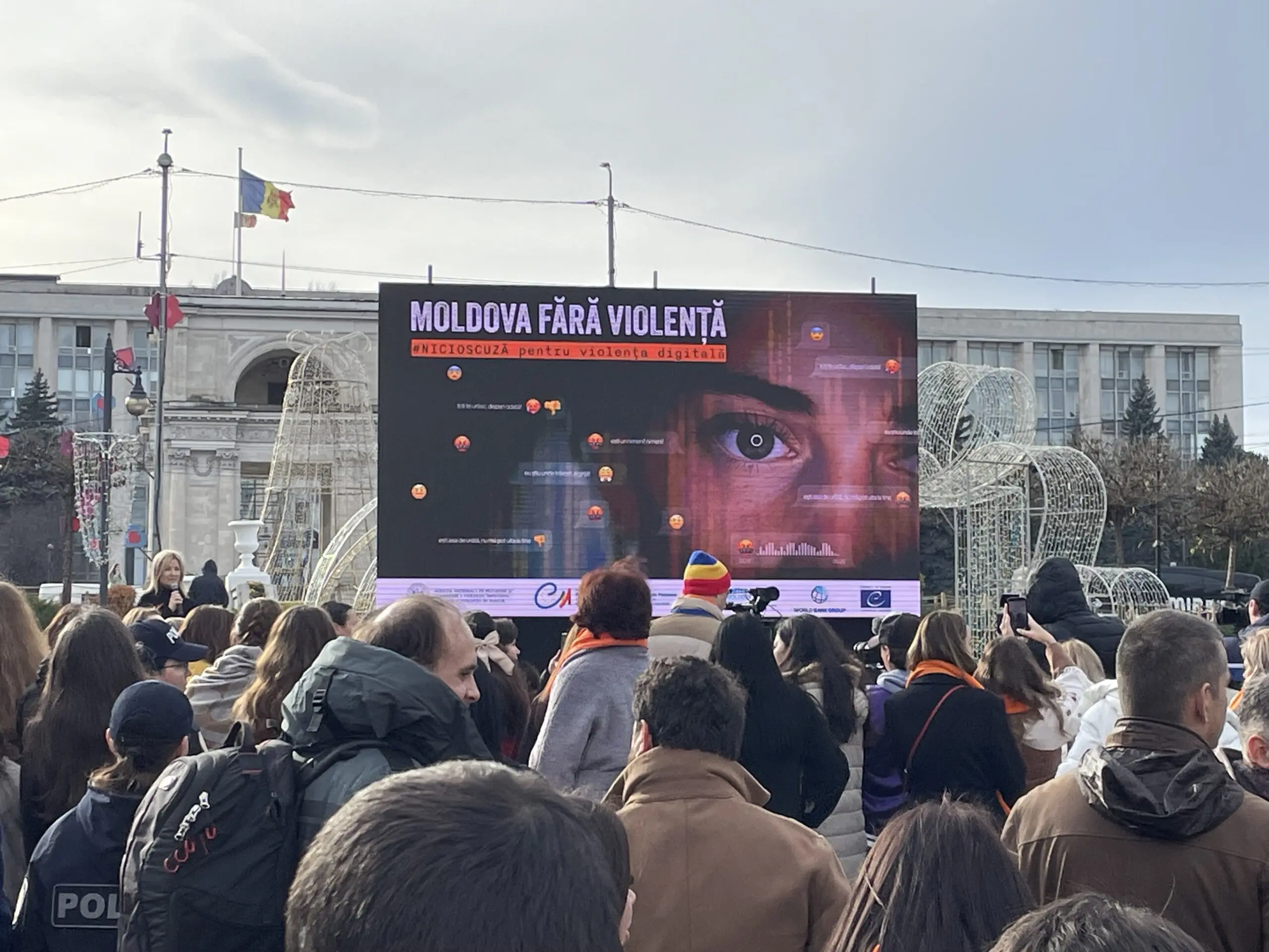Durante la manifestazione a Chișinău, Moldova - Foto G. M. Moisé