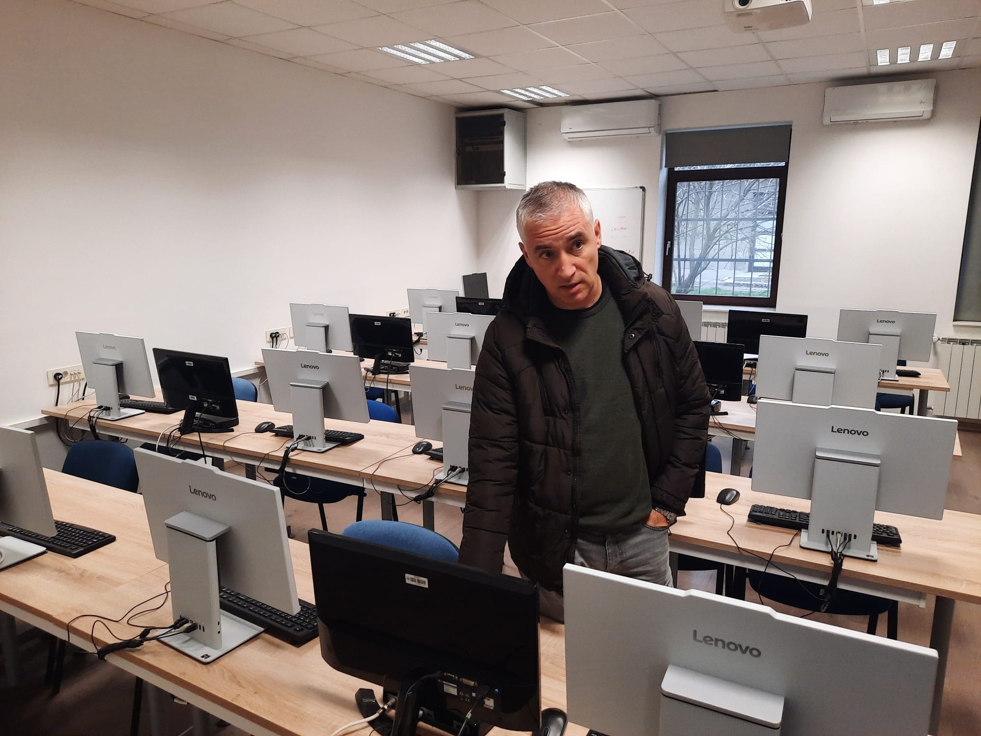 Reportage Osijek EuSee Professor Mario Vranješ in the FERIT computer lab. Photo: Giovanni Vale
