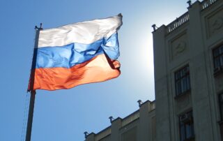 Una bandiera russa a Krasnodar (Russia). Foto: Giorgio Comai