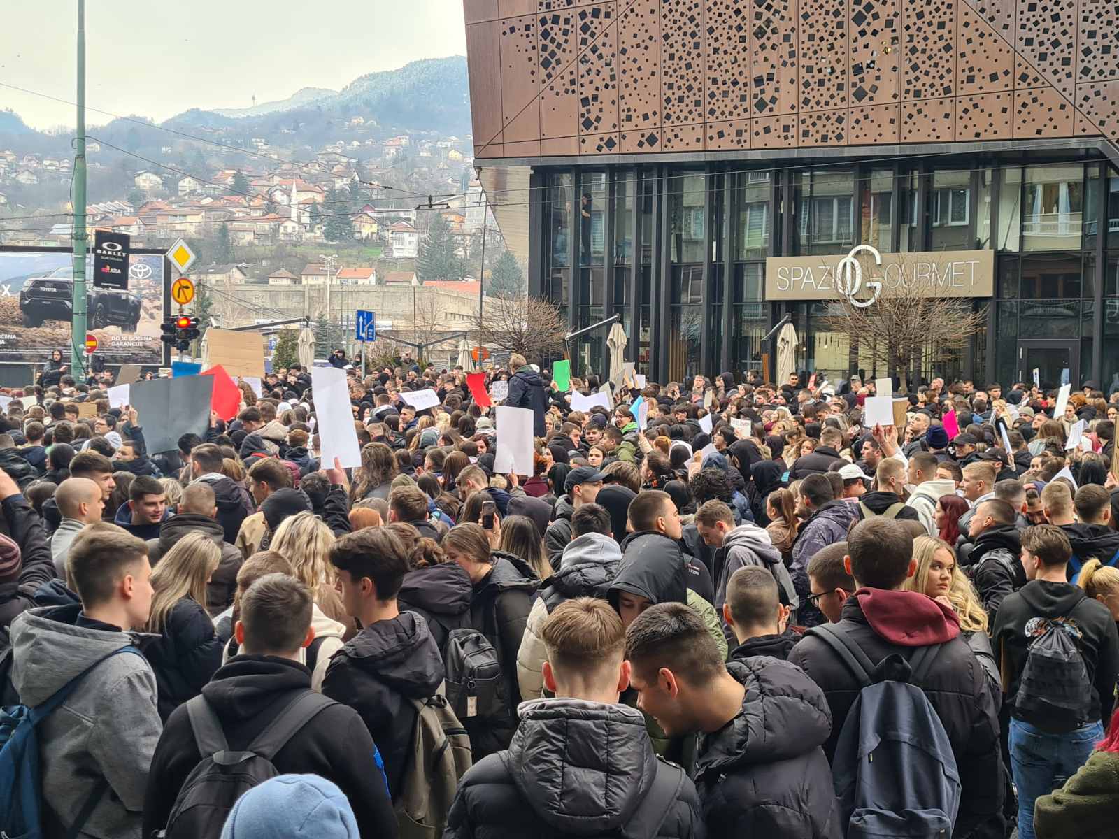 Sarajevo, proteste dopo la tragedia del tram, Febbraio 2026 - Foto E. Krehić