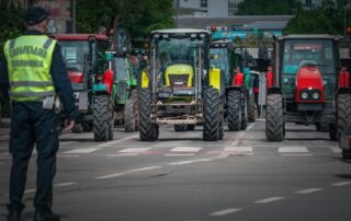 Serbia, durante una protesta degli agricoltori © kukurund/Shutterstock